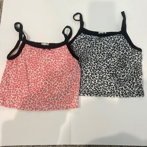 Set of 2 cheetah print John galt tanks